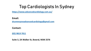 A Look Top Cardiologists Sydney