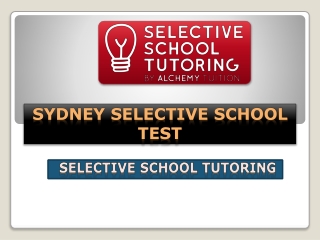 Sydney Selective School Test