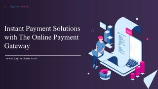 Instant Payment Solutions with The Online Payment Gateway