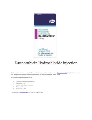 daunorubicin price