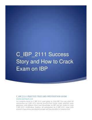 C_IBP_2111 Success Story and How to Crack Exam on SAP IBP