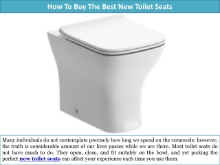 How To Buy The Best New Toilet Seats?