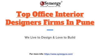 Top Office Interior Designers Firms In Pune