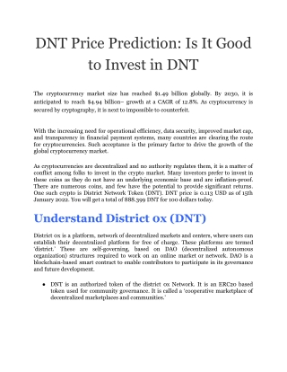 DNT Price Prediction_ Is It Good to Invest in DNT (1)