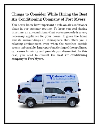 Air Conditioning Installation Service in Florida | Caloosa Cooling