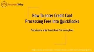 Credit Card Processing Fee QuickBooks