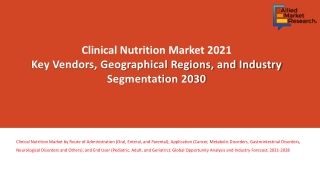Clinical Nutrition Market