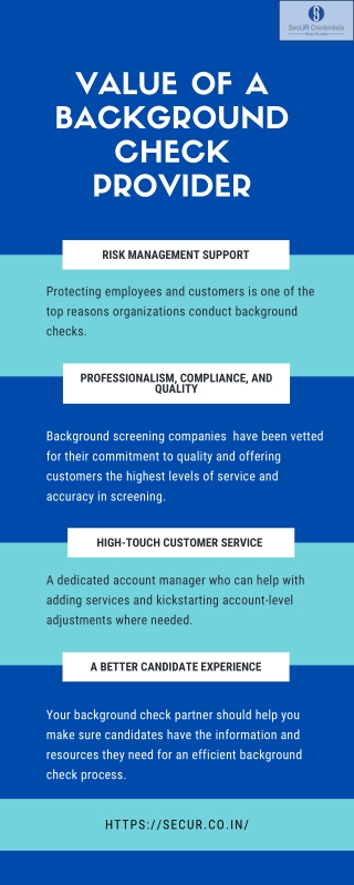 Value of a Background Check Provider for employee verification