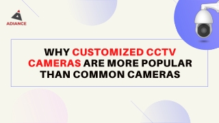 Why Customized CCTV Cameras are More Popular than Common Cameras