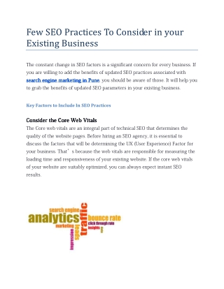 few-seo-practices-to-consider-in-your-existing-business