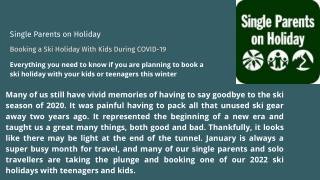 Booking a Ski Holiday With Kids During COVID-19