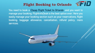 Flight Booking to Orlando