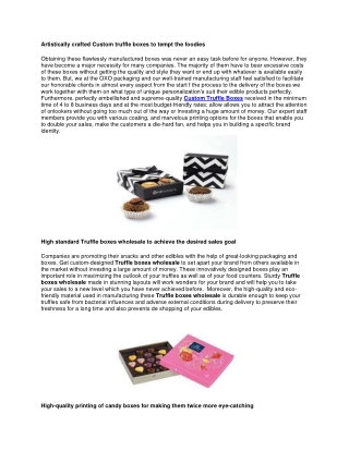 Artistically Crafted Custom Truffle Boxes To Tempt The Foodies