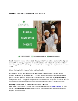 General Contractor Toronto is Set with the Latest Tools
