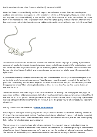 12 Helpful Tips For Doing custom made necklace