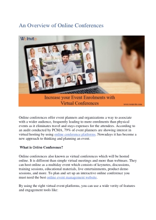 Why host an Online Conference?