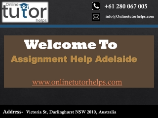 Assignment Help Adelaide