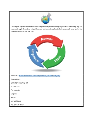 Premium Business Coaching Services Provider Company  Global1consulting.org