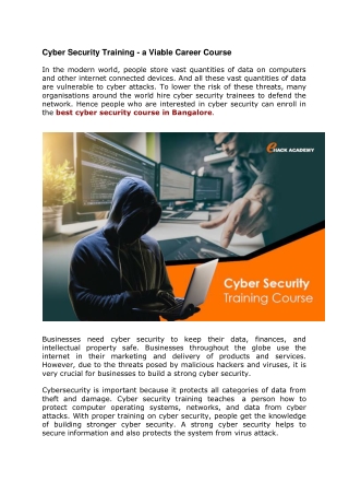 Cyber security training in Bangalore|Ehack Academy