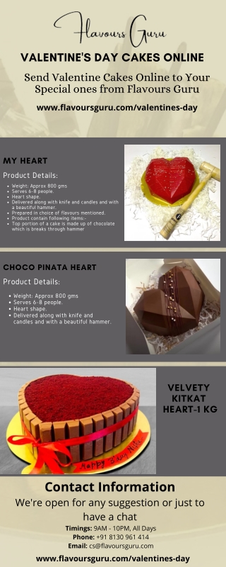 Order Valentine Day Cake in Delhi NCR - Flavours Guru