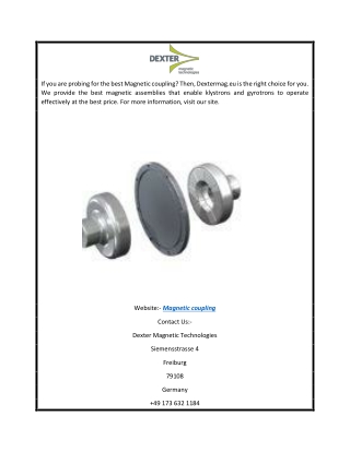 Best Magnetic Coupling  Dexter Magnetic Technologies