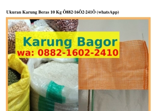 Ukuran Karung Beras 10 Kg