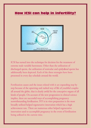 How ICSI can help in infertility