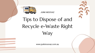E-Waste Recycling Services in Melbourne - Junk Moovaz