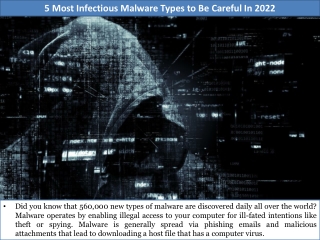 5 Most Infectious Malware Types to Be Careful In 2022