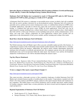 Stationary Fuel Cell Market