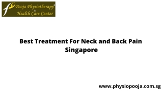 Best Treatment For Neck and Back Pain Singapore