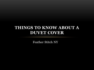 Things To Know About A Duvet Cover