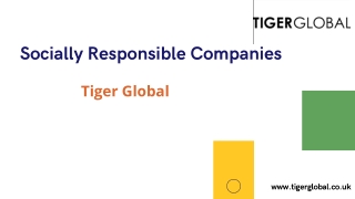 Best Socially Responsible Company in the UK - Tiger Global