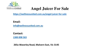 Why You Should Use Angel Juicer For Sale?