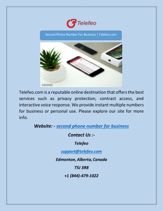 Second Phone Number For Business | Telefeo.com