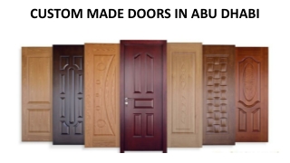 CUSTOM MADE DOORS IN ABU DHABI