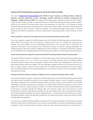 Industrial 3D Printing Market