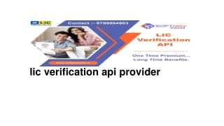 LIC Verification API provider