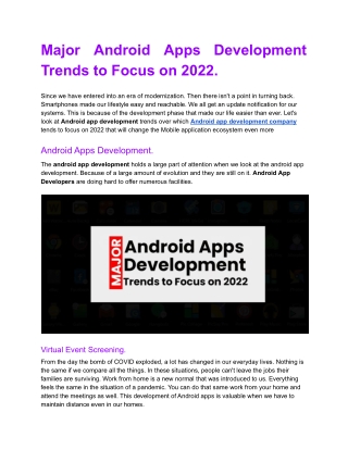 Major Android Apps Development Trends to Focus on 2022..docx