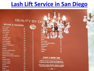 Lash Lift Service in San Diego