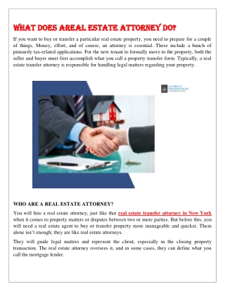 What Does A Real Estate Attorney Do