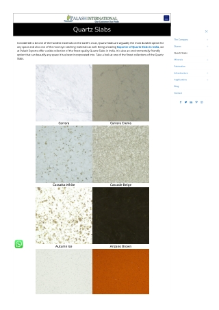 quartz slabs manufacturer in india