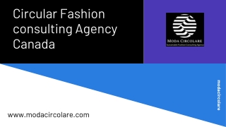 Canada’s Best Circular Fashion consulting Agency