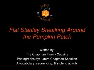 Flat Stanley Sneaking Around the Pumpkin Patch