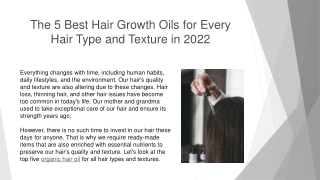 The 5 Best Hair Growth Oils for Every Hair Type And Texture In 2022