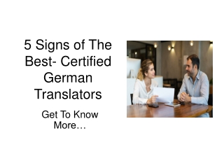 5 Signs of The Best- Certified German Translators
