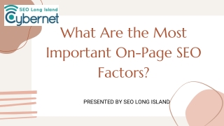 What Are the Most Important On-Page SEO Factors