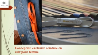 Conception exclusive ceinture en cuir pour femme