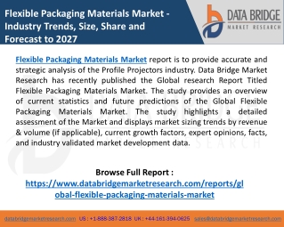 Flexible Packaging Materials Market Research Report: Market size, Growth, Demand