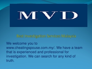 Best Investigation Services Malaysia
